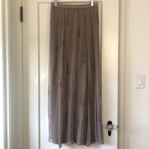 Chan Luu Sheer Beaded Maxi Skirt Size L